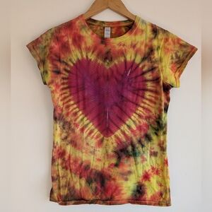 Tie-Dye Heart Women's Top